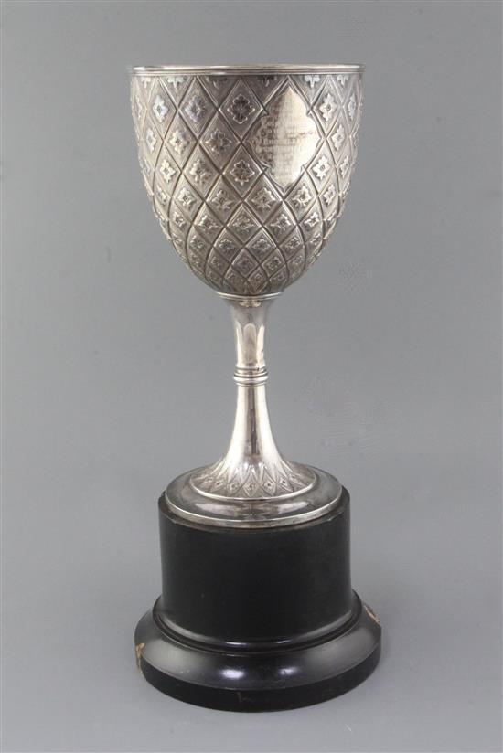 A Victorian silver presentation trophy cup, by Richard Sibley, 25 oz.